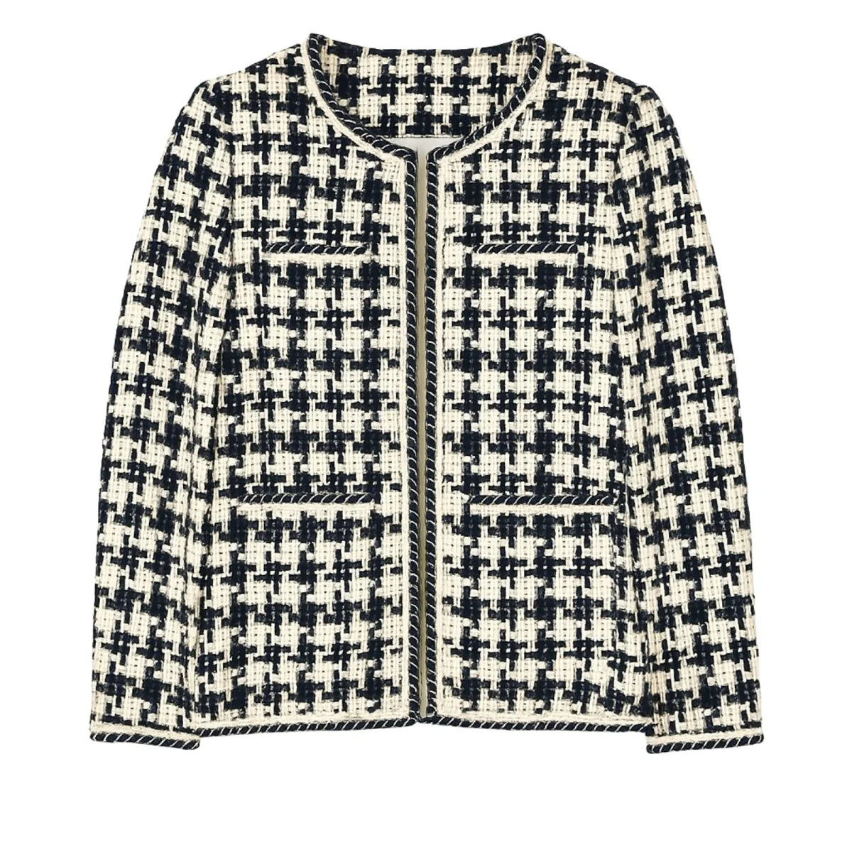 Vintage Houndstooth Casual Jacket